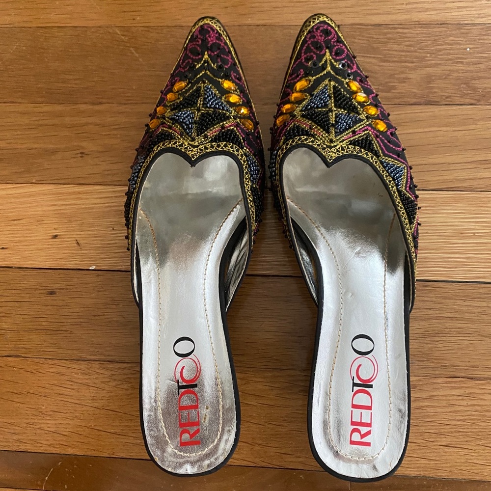 Embroidered Mules